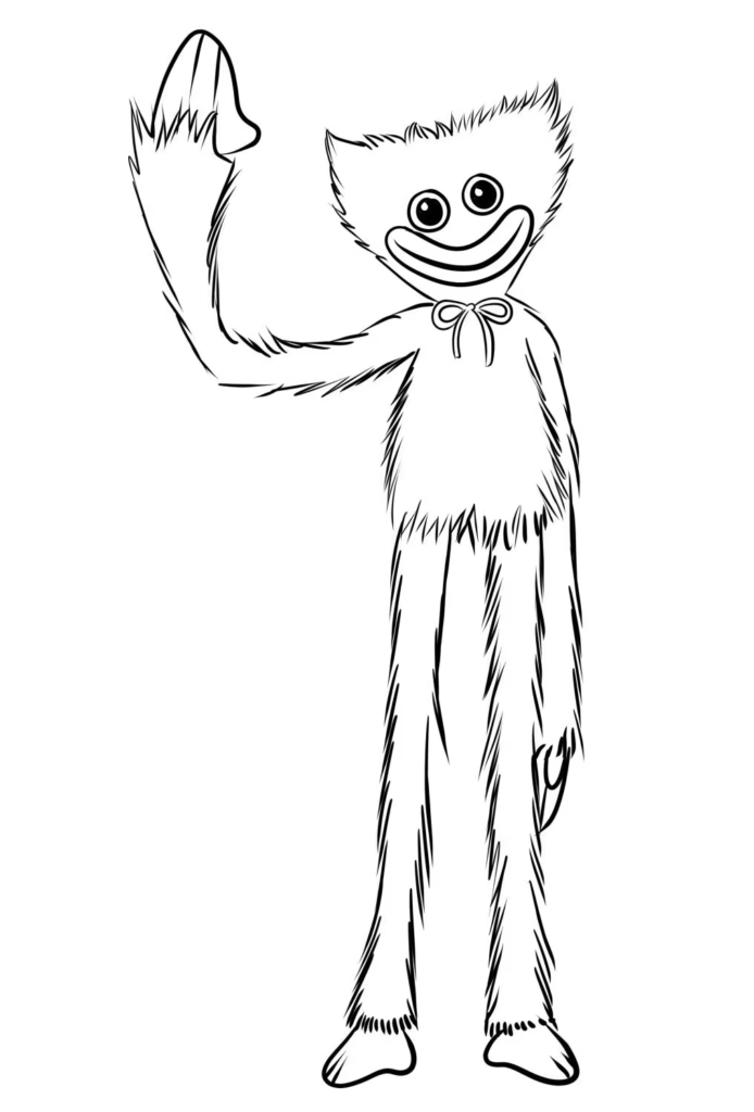 Detaillierte Zeichnung von Huggy Wuggy