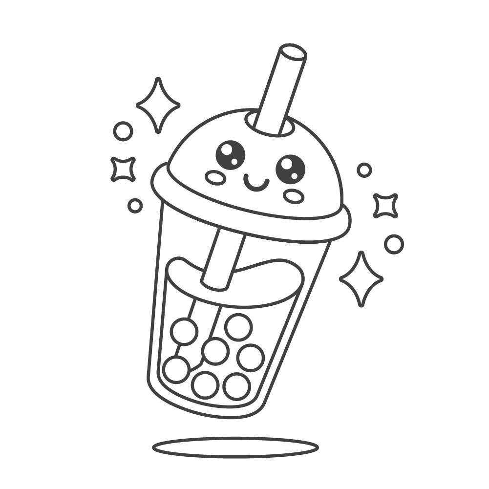 Leuchtender Bubble Tea
