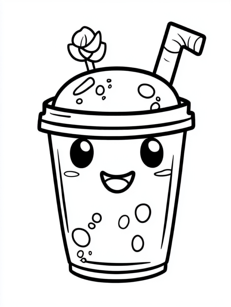 Glücklicher Bubble Tea
