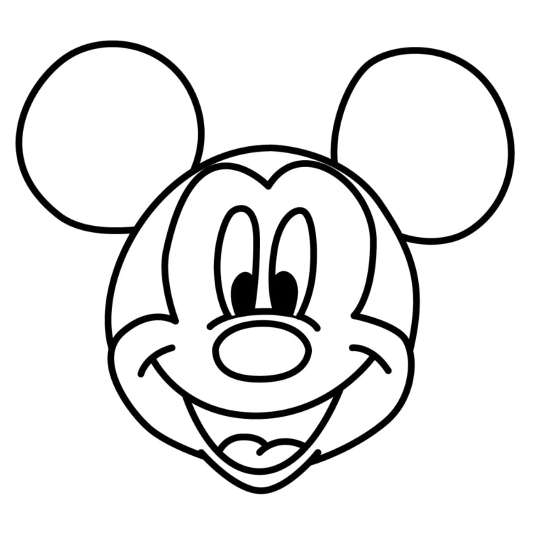 Mickey Mouse Gesicht zum Ausmalen